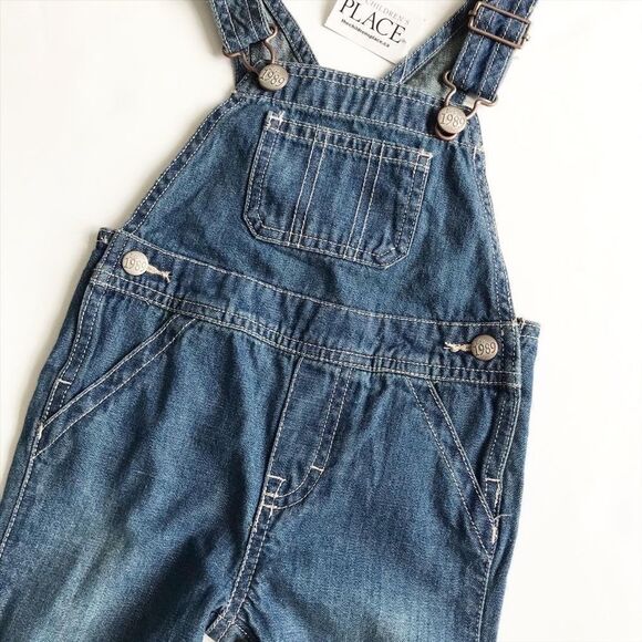 The children’s place NWT denim overalls 12-18m - Picture 2 of 4